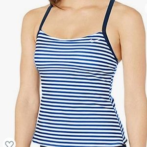 💙 Nike Plus Laser Stripe Two Piece Tankini Set with Boyshorts Navy/Royal